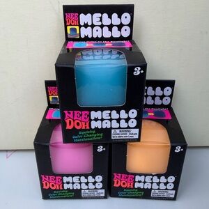 NeeDoh Mello Mallo Squishy Toy Nee Doh Stress Ball 3 Pack NEW